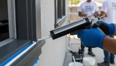 Professional caulking and sealing on Minneapolis, MN home exterior by expert house painters