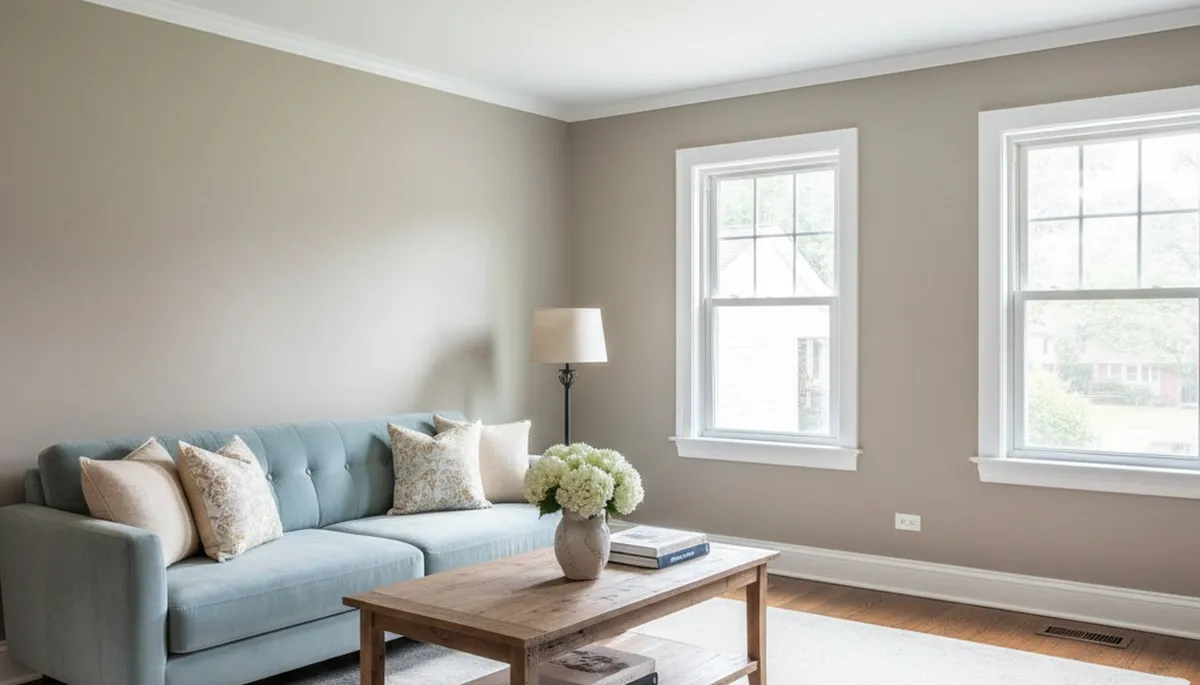 Freshly painted Minneapolis MN living room with smooth walls and vibrant colors by professional house painters