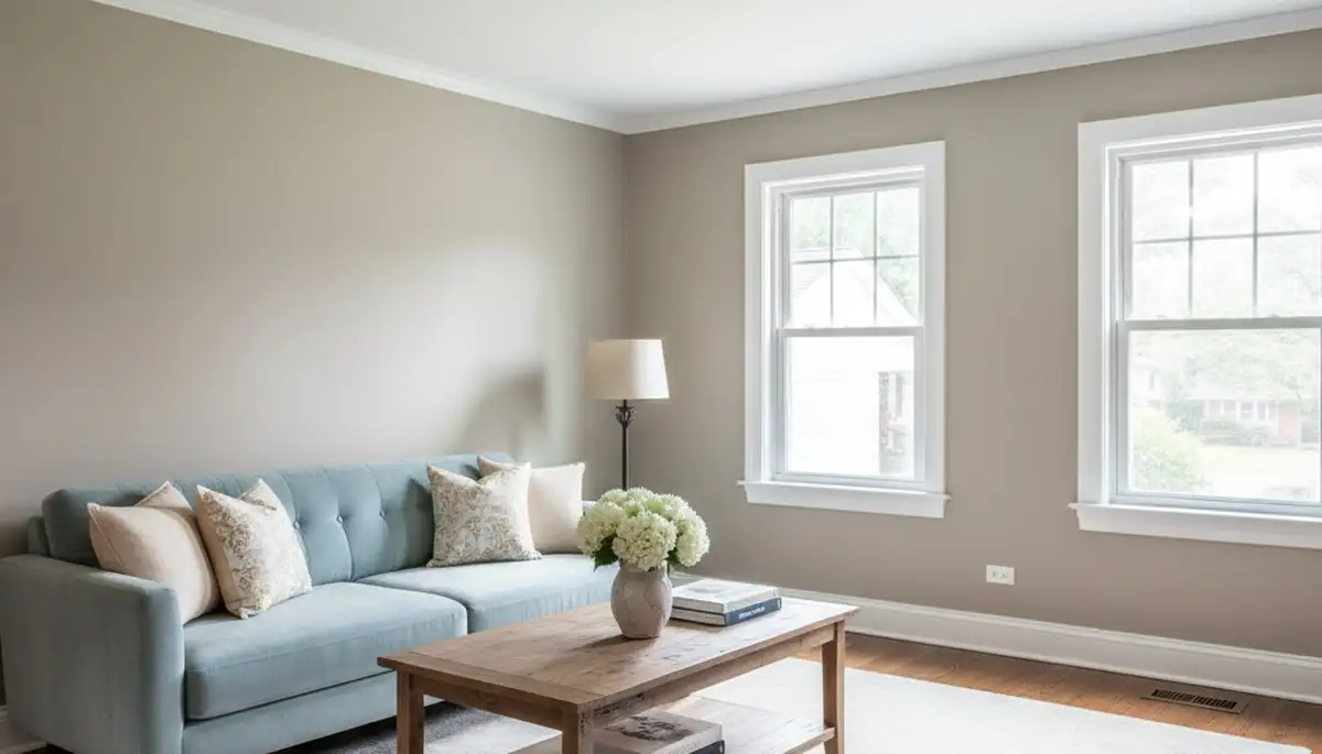 Freshly painted Minneapolis MN living room with smooth walls and vibrant colors by professional house painters