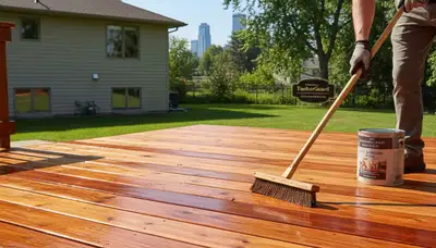 Professional deck staining in Minneapolis MN enhancing wood beauty and protecting against weather damage