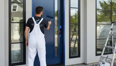 Professional door painting and refinishing in Minneapolis, MN for residential entry and garage doors