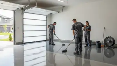 Professional epoxy garage floor coating in Minneapolis MN by expert house painters