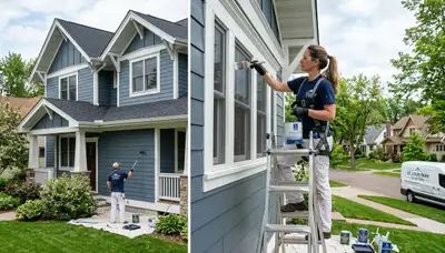 Professional house painters in Minneapolis MN providing expert exterior home painting services