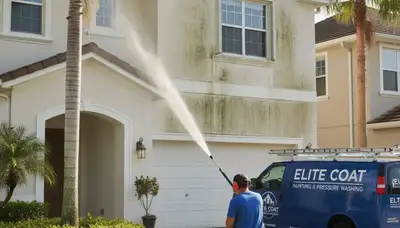 Professional pressure washing on Minneapolis MN home exterior by expert house painters