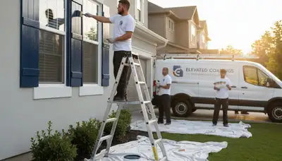 Professional shutter painting on Minneapolis home exterior by expert local house painters