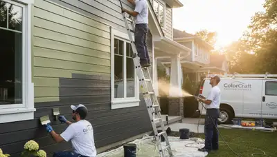 Professional siding painting on Minneapolis MN home with durable exterior paint for harsh winters