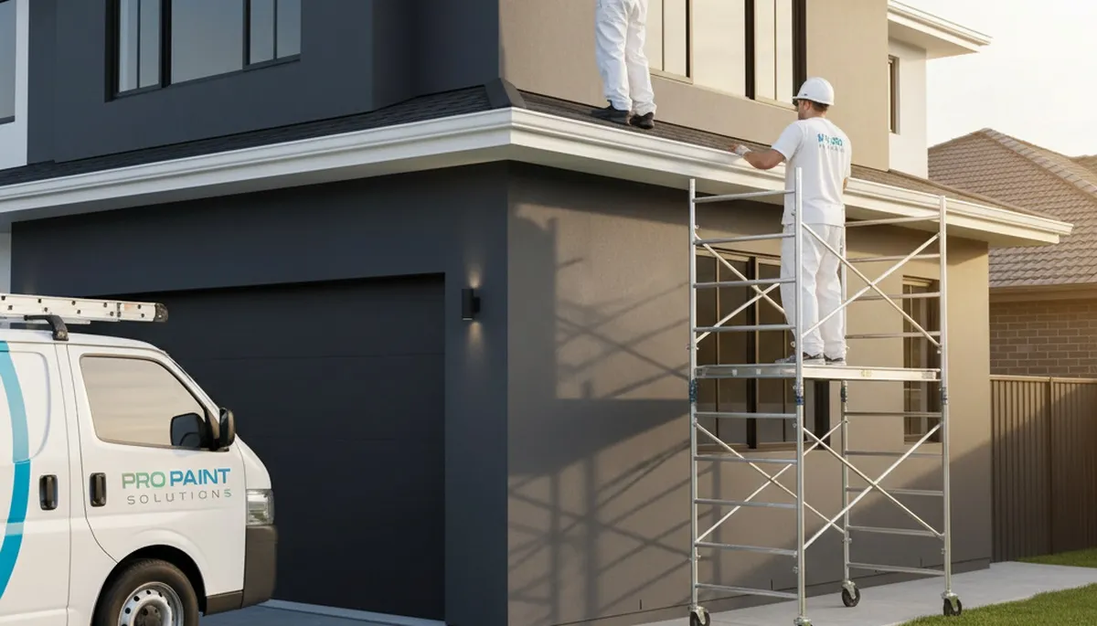 Professional trim and fascia painting on Minneapolis, MN home exterior by expert house painters