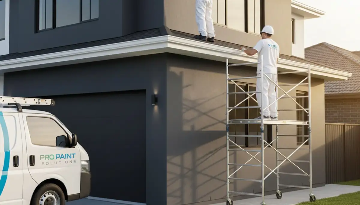 Professional trim and fascia painting on Minneapolis, MN home exterior by expert house painters
