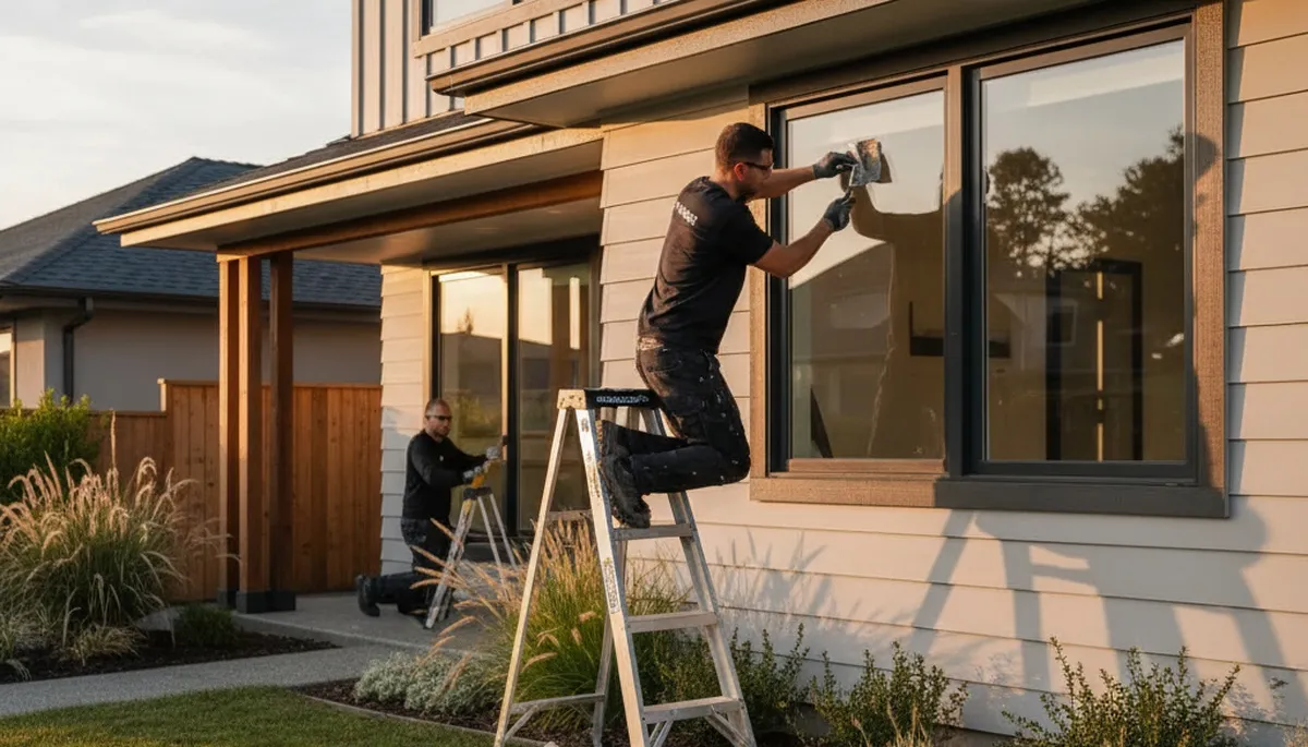 Professional wood rot repair on house siding in Minneapolis, MN by expert painting contractors