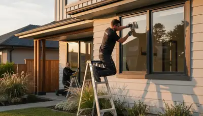 Professional wood rot repair on house siding in Minneapolis, MN by expert painting contractors